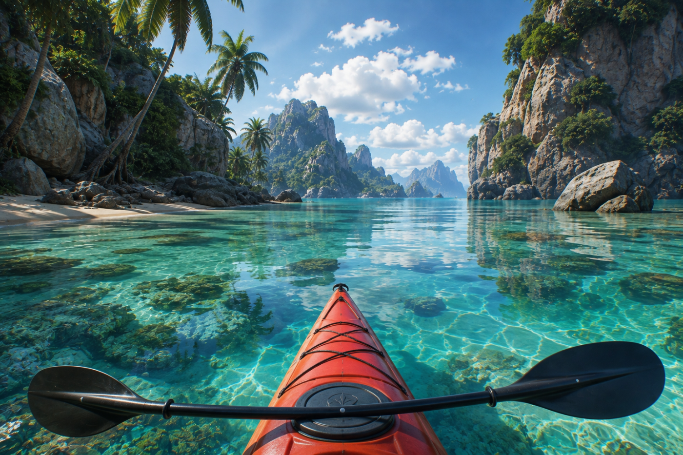 Kayak VR: Mirage — A glass-clear tropical cove explored at water level