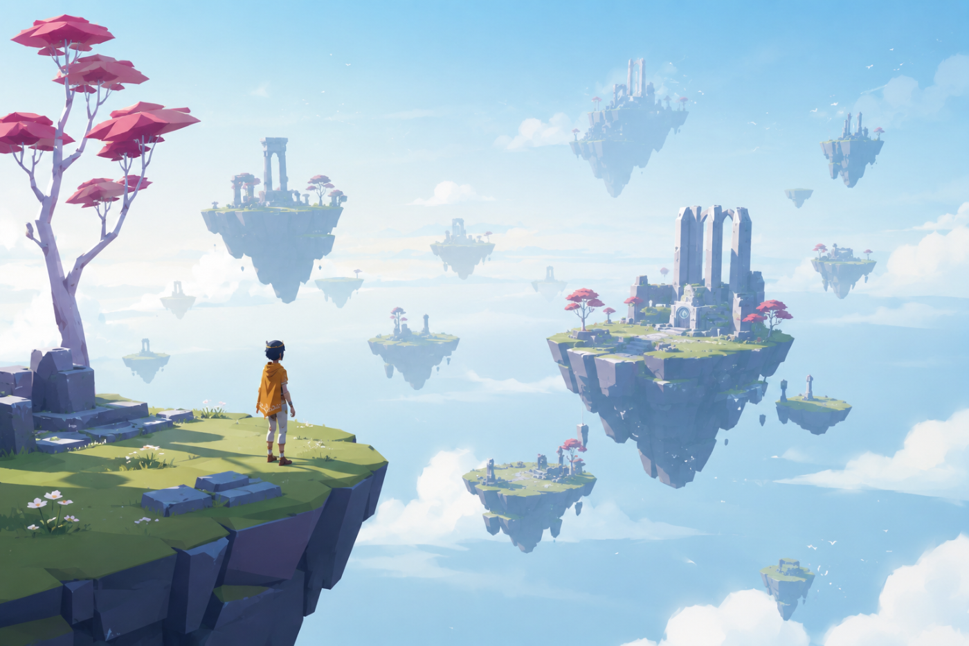 AER › Memories of Old › Floating islands drifting through a pale endless sky