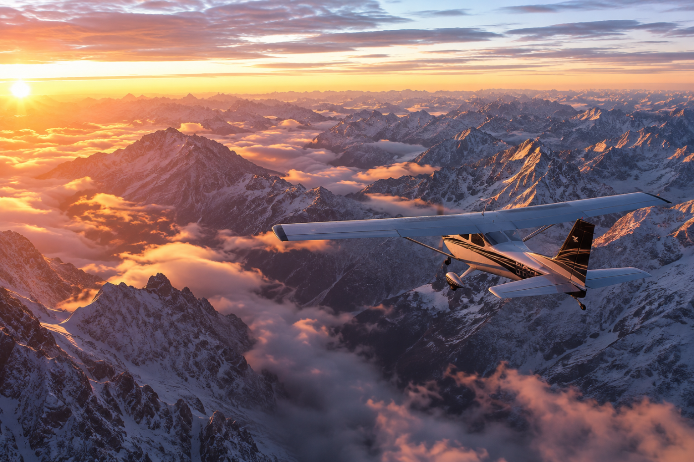 Microsoft Flight Simulator 2024 › The Alps seen from above at first light